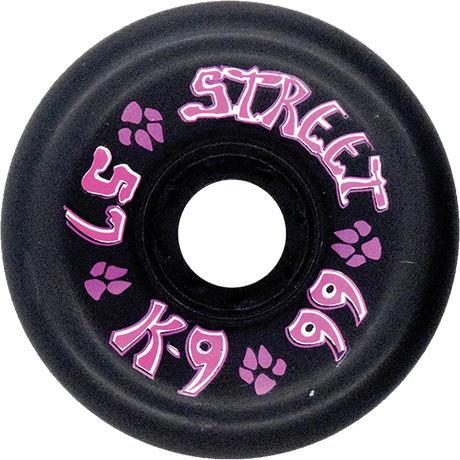 DOGTOWN K-9 80'S STREET 57mm 99a BLACK WHEELS SET