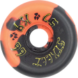 DOGTOWN K-9 80'S STREET 57MM 99A BLK/ORG SWIRL WHEELS SET