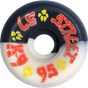 DOGTOWN K-9 80'S STREET 57MM 99A BLK/WHT SPLIT WHEELS SET