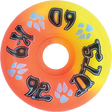 DOGTOWN K-9 80'S 60mm 92A NEON YEL/ORG SPLIT WHEELS SET