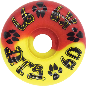 DOGTOWN K-9 80'S 60mm 97A RED/YEL SWIRL WHEELS SET