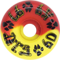 DOGTOWN K-9 80'S 60mm 97A RED/YEL SWIRL WHEELS SET