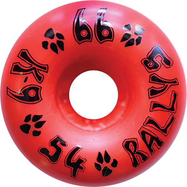 DOGTOWN K-9 RALLYS 54mm 99a CHERRY BOMB RED WHEELS SET