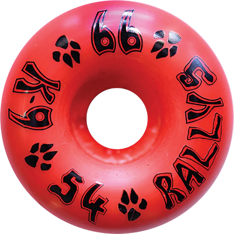 DOGTOWN K-9 RALLYS 54mm 99a CHERRY BOMB RED WHEELS SET