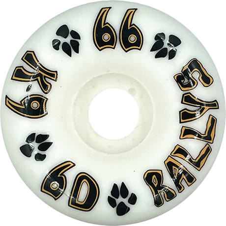 DOGTOWN K-9 RALLYS 60mm 99a WHITE WHEELS SET