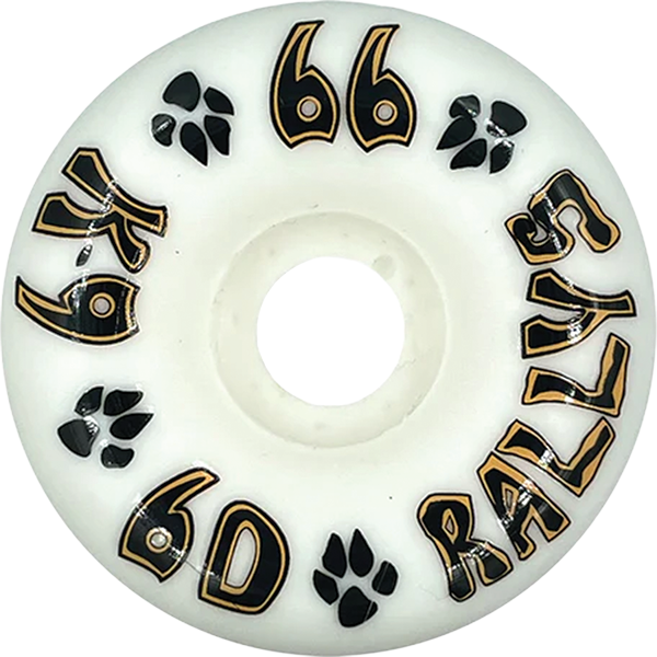 DOGTOWN K-9 RALLYS 60mm 99a WHITE WHEELS SET