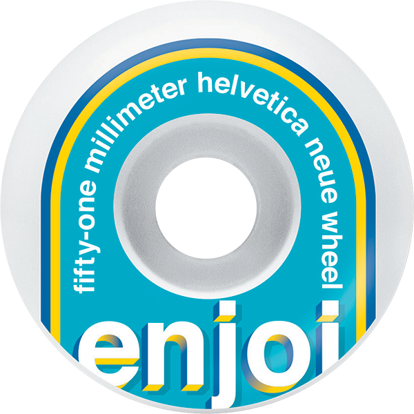 ENJOI HELVETICA NEUE 51mm WHT/BLU WHEELS SET