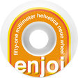 ENJOI HELVETICA 51mm WHT/ORG WHEELS SET