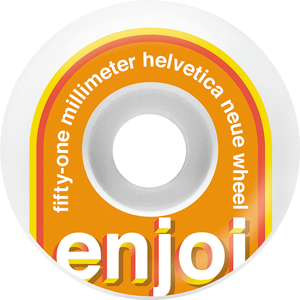 ENJOI HELVETICA 51mm WHT/ORG WHEELS SET