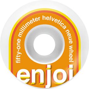 ENJOI HELVETICA 51mm WHT/ORG WHEELS SET