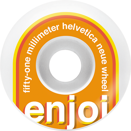 ENJOI HELVETICA 51mm WHT/ORG WHEELS SET