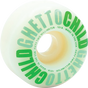 GHETTO CHILD CLASSIC LOGO 52MM WHT/GREEN WHEELS SET