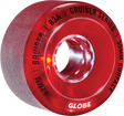 GLOBE BRUISER 62MM 83A CLEAR RED WHEELS SET