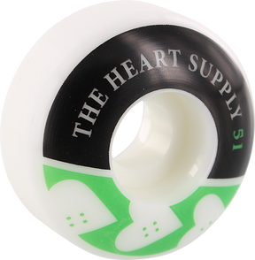 HEART SULY SQUAD 51mm WHT/KELLY GRN WHEELS SET