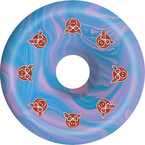 PIG CONICAL 53MM 99a BLUE/PINK SWIRL WHEELS SET