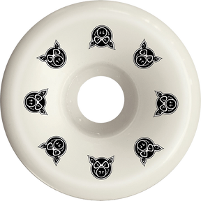PIG CONICAL 54MM 99a WHT/BLK WHEELS SET