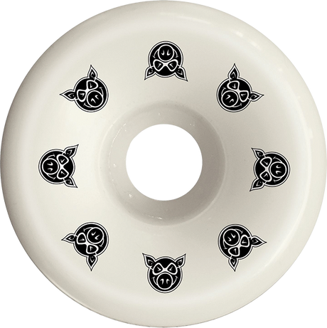PIG CONICAL 54MM 99a WHT/BLK WHEELS SET