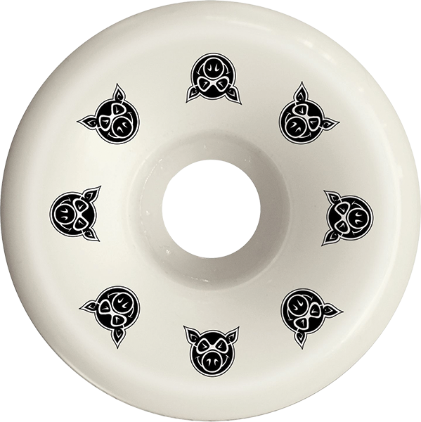PIG CONICAL 54MM 99a WHT/BLK WHEELS SET