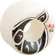 PIG HEAD CONICAL 52mm WHITE Skateboard Wheels Set