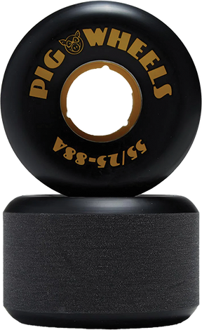 PIG RT 55MM 88A BLACK/YEL WHEELS SET