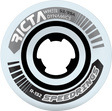 RICTA SPEEDRINGS WIDE 53mm 99a WHT W/SILVER WHEELS SET