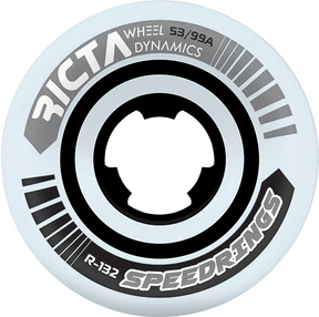 RICTA SPEEDRINGS WIDE 53mm 99a WHT W/SILVER WHEELS SET