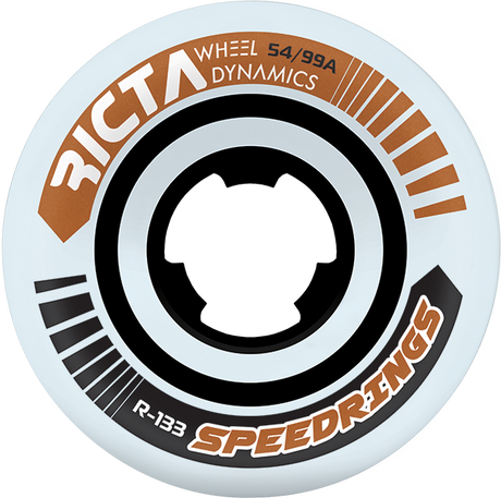 RICTA SPEEDRINGS WIDE 54mm 99a WHT W/BRONZE WHEELS SET