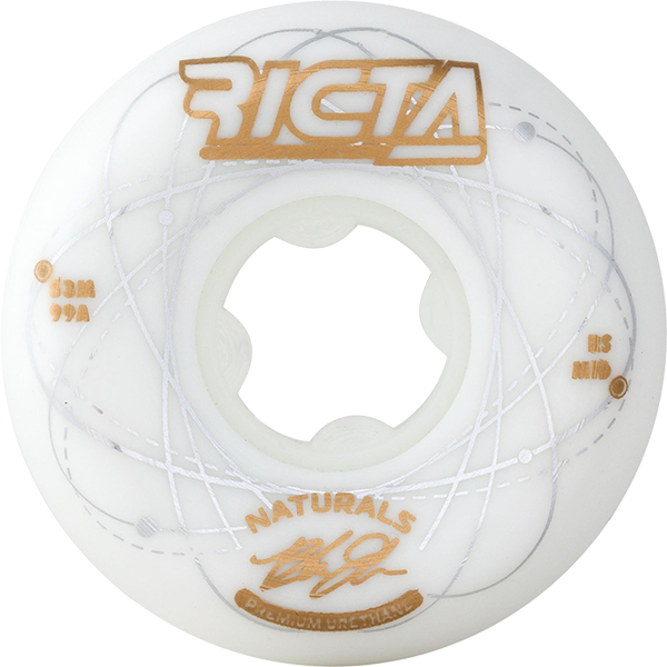 RICTA JOHNSON ORBITAL 53MM 99A WT/GOLD WHEELS SET