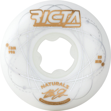 RICTA JOHNSON ORBITAL 53MM 99A WT/GOLD WHEELS SET