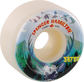 SATORI HAMILTON CANADA 53mm 101a WHITE WHEELS SET