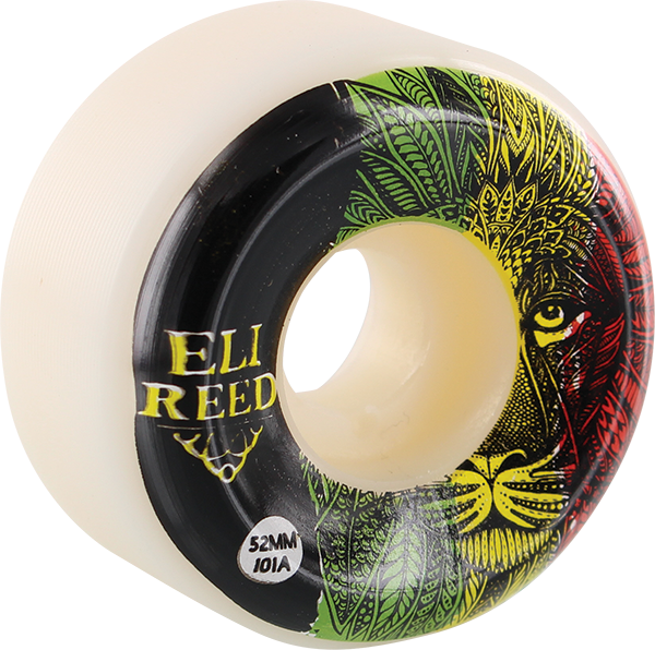 SATORI REED LION STRIPE 52mm 101a WHITE WHEELS SET