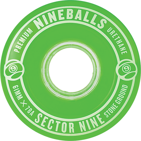 SECTOR 9 9 BALL 78a 61mm CLEAR GREEN Wheels