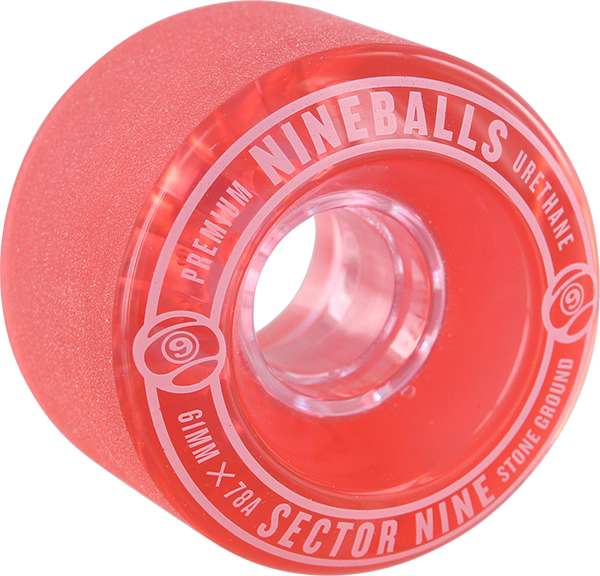 SECTOR 9 9 BALL 61mm 78a CLEAR RED WHEELS SET