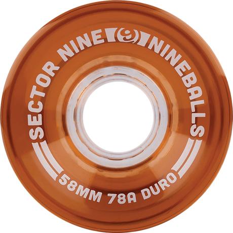 SECTOR 9 NINEBALLS 58mm 78a ROOT BEER WHEELS SET