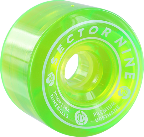 SECTOR 9 NINEBALLS 70mm 78a GREEN WHEELS SET