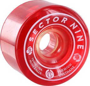 SECTOR 9 NINEBALLS 70mm 78a RED WHEELS SET