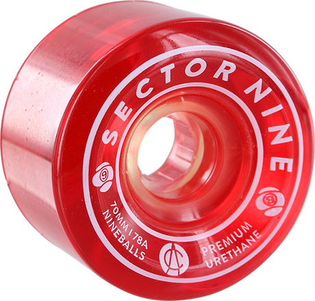 SECTOR 9 NINEBALLS 70mm 78a RED WHEELS SET