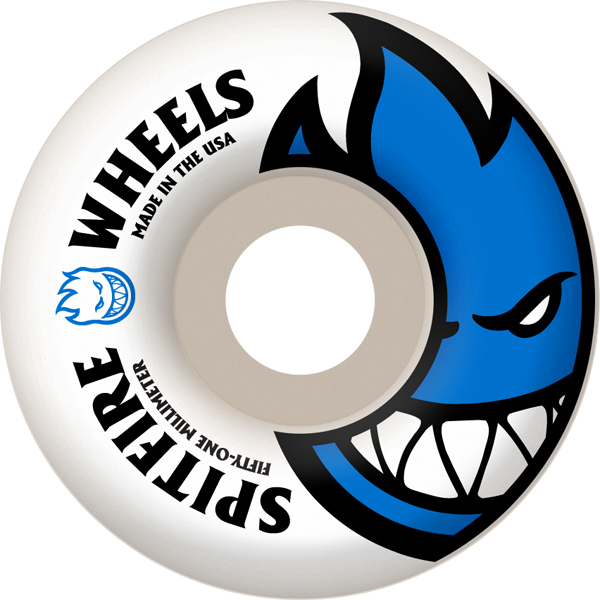 Spitfire BIGHEAD 51mm WHT W BLUE Skateboard Wheels
