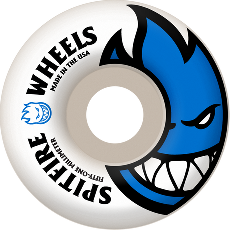 Spitfire BIGHEAD 51mm WHT W BLUE Skateboard Wheels