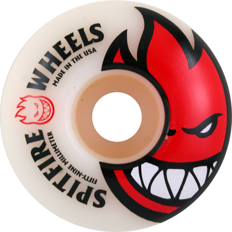 Spitfire BIGHEAD 63mm WHT W RED Skateboard Wheels