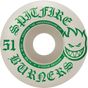 SPITFIRE BURNERS 51MM 99A WHT/GRN WHEELS SET