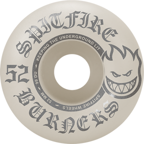 SPITFIRE BURNERS 52MM 99A WHT/SIL WHEELS SET