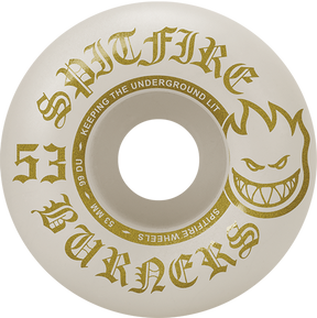 SPITFIRE BURNERS 53MM 99A WHT/GOLD WHEELS SET