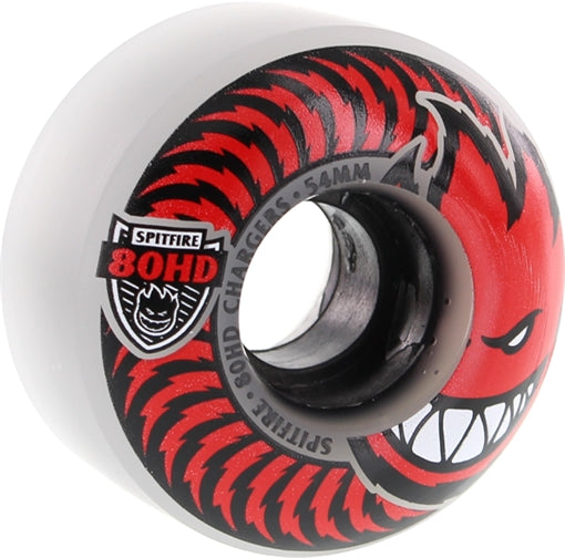 SPITFIRE 80HD CHARGER CLASSIC 54mm CLEAR/RED set of 4 Wheels