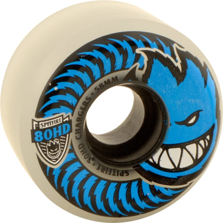 SPITFIRE 80HD CHARGER CONICAL 58mm CLEAR/BLU set of 4 Wheels