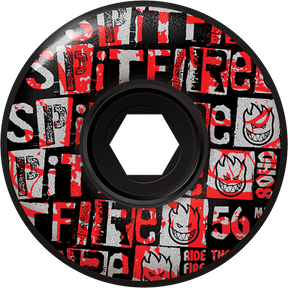 SPITFIRE 80HD RANSOM RADIAL FULL 56MM BLK WHEELS SET