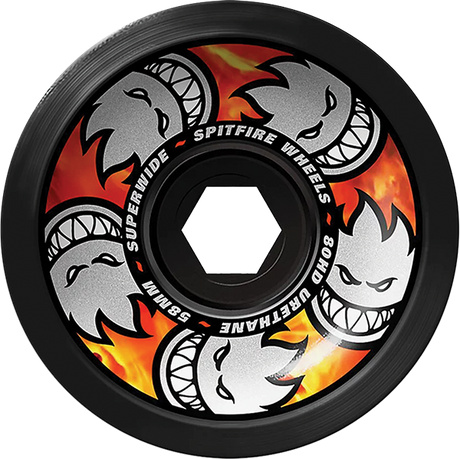 SPITFIRE 80HD SUPERWIDE 58mm MULTIBALL BLACK WHEELS SET