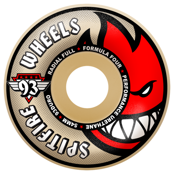 SPITFIRE F4 93A RAD FULL 54MM NAT WHEELS SET