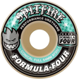 SPITFIRE F4 97a CONICAL FULL 56mm WHT W/TURQ WHEELS SET