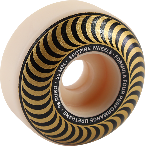 SPITFIRE F4 99a CLASSIC SWIRL 50mm WHT W/BRONZE WHEELS SET